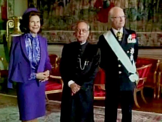 President-Pranab-Mukherjee-with-King-Carl-XVI-Gustaf-of-Sweden-and-Queen-Sylvia-at-the-Royal-Palace-in-Stockholm-ANI-Photo President-Pranab-Mukherjee-with-King-Carl-XVI-Gustaf-of-Sweden-and-Queen-Sylvia-at-the-Royal-Palace-in-Stockholm-ANI-Photo