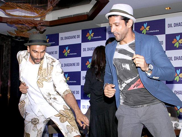 And, here's an ode to Bollywood's own dance God, Govinda.Ranveer Singh and Farhan Akhtar at promotions for Dil Dhadakne Do. (Photo: IANS)