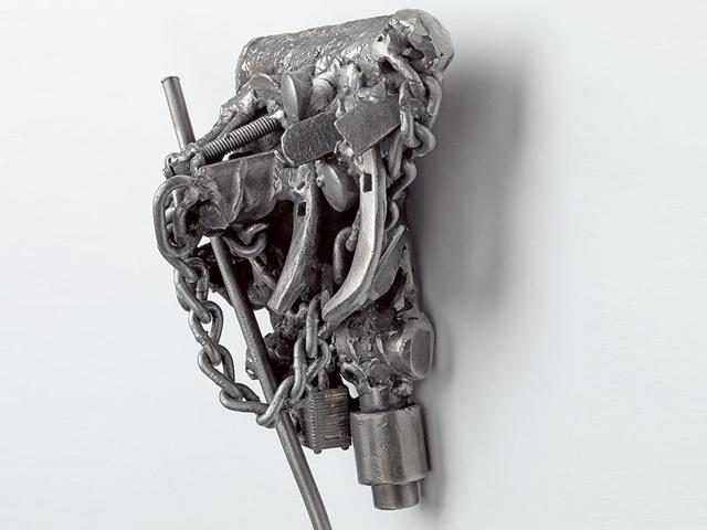 Melvin Edwards, OWWA Maya, welded steel, 2011. Estimate: $8,000 to $12,000. Angelou's son, Guy Johnson, said in a statement, Art to her was a means of communicating ideas, emotions and feelings that the originating artist may not have had the words to express. She surrounded herself with books and objects d'art because she liked to be inspired by the creativity and genius of others. Melvin Edwards, OWWA Maya, welded steel, 2011. Estimate: $8,000 to $12,000. Angelou's son, Guy Johnson, said in a statement, Art to her was a means of communicating ideas, emotions and feelings that the originating artist may not have had the words to express. She surrounded herself with books and objects d'art because she liked to be inspired by the creativity and genius of others.