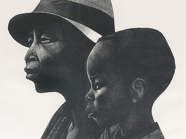 Elizabeth Catlett, Two Generations, lithograph, 1979. Estimate: $4,000 to $6,000. Nigel Freeman, Director of African-American Fine Art at Swann Galleries, said, The collection of Dr Angelou shows the natural affinity this great American poet, writer, thinker and educator had with many visual artists. Elizabeth Catlett, Two Generations, lithograph, 1979. Estimate: $4,000 to $6,000. Nigel Freeman, Director of African-American Fine Art at Swann Galleries, said, The collection of Dr Angelou shows the natural affinity this great American poet, writer, thinker and educator had with many visual artists.