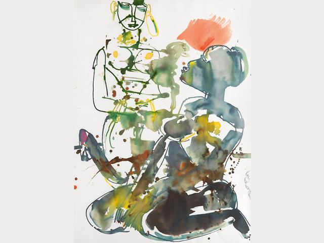 Romare Bearden, The Obeah's Choice, watercolor, 1984. Estimate: $20,000 to $30,000. The author of seven autobiographies, including the best-known I Know Why the Caged Bird Sings, as well as several books of poetry, essays, plays, movies and more, Angelou played an active role in the American civil rights movement. She died in 2014 at the age of 86. Romare Bearden, The Obeah's Choice, watercolor, 1984. Estimate: $20,000 to $30,000. The author of seven autobiographies, including the best-known I Know Why the Caged Bird Sings, as well as several books of poetry, essays, plays, movies and more, Angelou played an active role in the American civil rights movement. She died in 2014 at the age of 86.