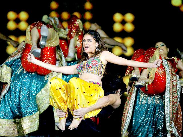 Kuala Lumpur: Bollywood actress Aditi Rao Hydari performs at the IIFA Rocks! concert as part of the three-day long International Indian Film Academy (IIFA) awards in Kuala Lumpur, Malaysia on Friday. (PTI Photo)