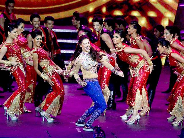 Kuala Lumpur: Bollywood actress Lauren Gottlieb performs at the IIFA Rocks! concert as part of the three-day long International Indian Film Academy (IIFA) awards in Kuala Lumpur, Malaysia on Friday. (PTI Photo)