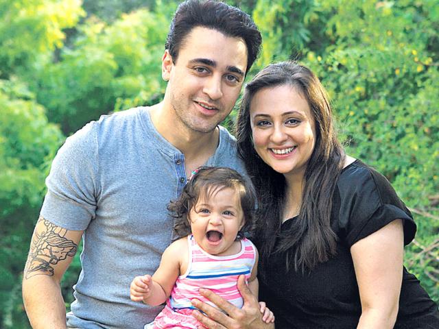Imran Khan with wife Avantika Malik Khan and daughter Imara. (Photo: Cyrus Dalal)