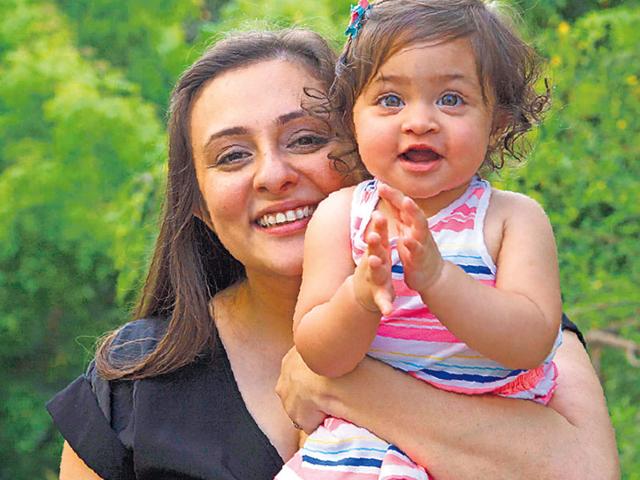 Avantika, Imran Khan's wife poses with her one-year-old daughter Imara. (Photo: Cyrus Dalal)