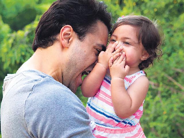 Imran Khan gets playful with daughter Imara. (Photo: Cyrus Dalal)
