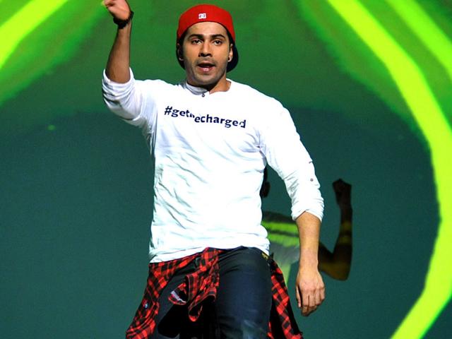 Yes, I'l now walk on air, Varun Dhawan seems to be saying. (AFP Photo)