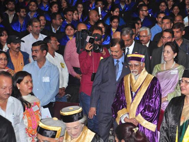 The vice-president, who is on a three-day visit to Shimla, urged the youth to take up responsibility to contribute for the development of the nation. HT Photo