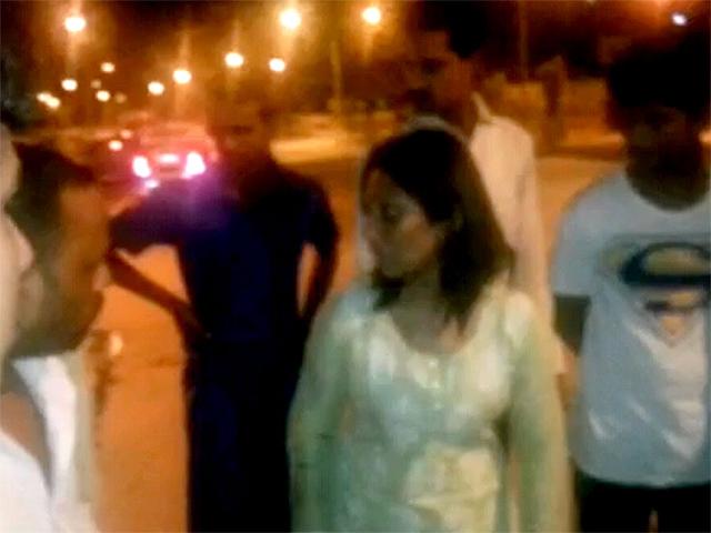 Janhavi-Gadkar-35-year-old-Mumbai-advocate-driving-her-Audi-Q3-on-the-wrong-side-of-the-Eastern-Freeway-crashed-into-a-taxi-killing-two-people-and-injuring-four-early-Photo-Video-grab