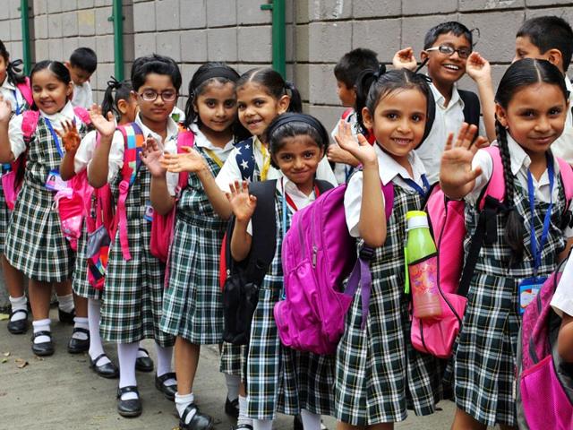 The students are all geared up for their first day of school post-summer vacations. (Photo: Praful Gangurde)