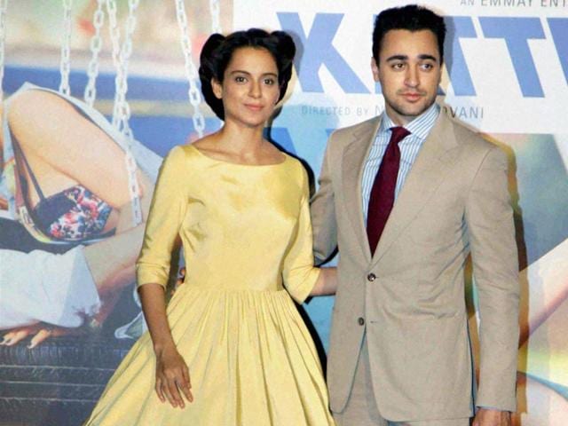 Kangana Ranaut and Imran Khan looked chic at the trailer launch on Saturday. (PTI photo)