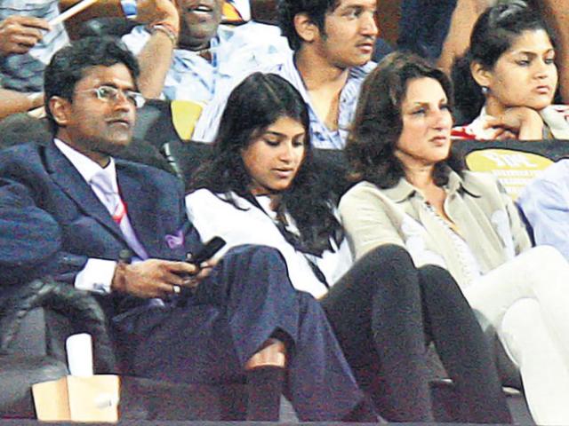 Lalit-Modi-with-his-family-at-an-IPL-game-in-2010-Documents-released-by-him-show-his-wife-was-being-treated-for-metastatic-cancer-at-the-Champalimaud-Foundation-in-Portugal-Santosh-Harhare-HT-File-Photo Lalit-Modi-with-his-family-at-an-IPL-game-in-2010-Documents-released-by-him-show-his-wife-was-being-treated-for-metastatic-cancer-at-the-Champalimaud-Foundation-in-Portugal-Santosh-Harhare-HT-File-Photo