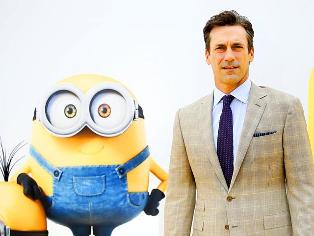 Jon Hamm arrives at the Los Angeles premiere of Minions at the Shrine Auditorium on Saturday. (Reuters)