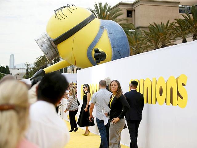 Sandra Bullock arrives at the Los Angeles premiere of Minions at the Shrine Auditorium. (Reuters)