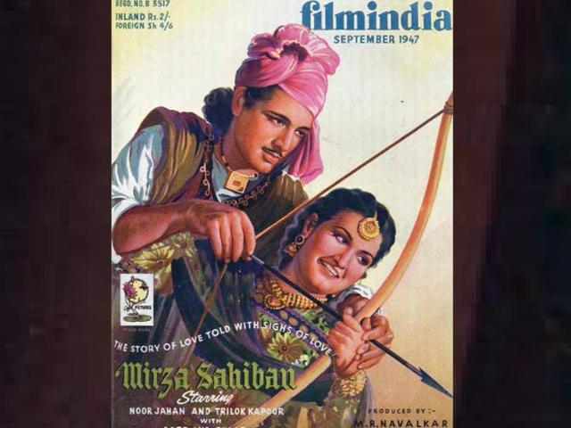 Mirza Sahiban, an adaptation of the classic love story, was one of the top grossers of 1947 (it made Rs 35 lakhs at the time). The film starred Trilok Kapoor (Prithviraj Kapoor's brother) and Noor Jehan (best known as the Pakistani singer, who sang Chandni Raatien). Baburao Patel scathingly wrote that Noor Jehan had an ageing face, having seen two world wars.