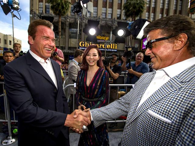Sylvester Stallone and Arnold Schwarzenegger, as the biggest action stars of their time, owned the eighties. (Reuters)