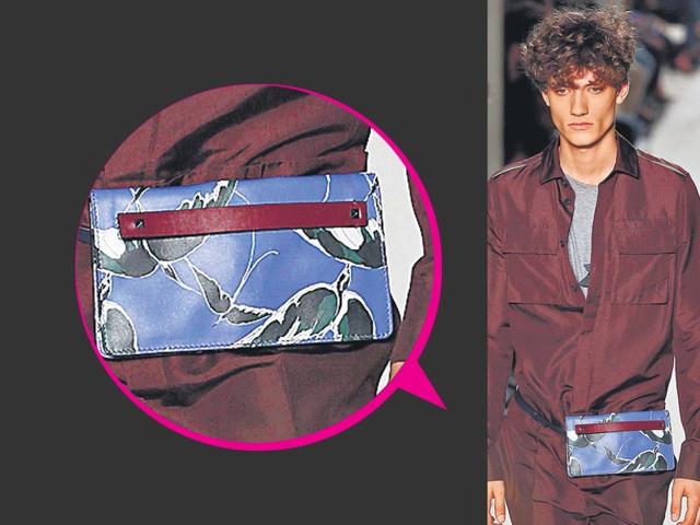 The 90s’ favourite fanny pack is back in a glam avatar. Guys, if you must, get inspired to rock a chic printed one as seen at the Valentino show. The 90s’ favourite fanny pack is back in a glam avatar. Guys, if you must, get inspired to rock a chic printed one as seen at the Valentino show.