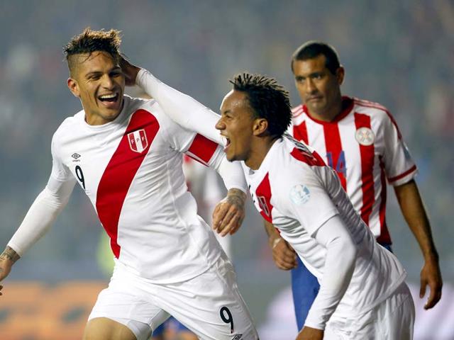Peru-s-Jose-Paolo-Guerrero-L-celebrates-with-teammate-Andre-Carrillo-after-scoring-his-team-s-second-goal-against-Paraguay-during-the-2015-Copa-America-third-place-play-off-match-at-the-Ester-Roa-Rebolledo-Stadium-in-Concepcion-Chile-on-July-3-2015-AP-Photo Peru-s-Jose-Paolo-Guerrero-L-celebrates-with-teammate-Andre-Carrillo-after-scoring-his-team-s-second-goal-against-Paraguay-during-the-2015-Copa-America-third-place-play-off-match-at-the-Ester-Roa-Rebolledo-Stadium-in-Concepcion-Chile-on-July-3-2015-AP-Photo
