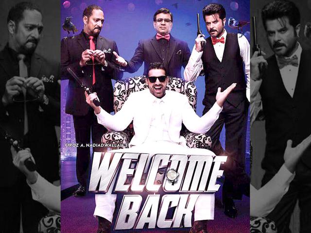 John Abraham, Anil Kapoor, Paresh Rawal and Nana Patekar in a poster of Welcome Back.