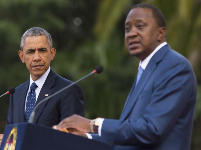 US President Barack Obama listens to his Kenyan counterpart during a joint press conference following their talks at the State House in Nairobi on July 25, 2015. (AFP Photo) US President Barack Obama listens to his Kenyan counterpart during a joint press conference following their talks at the State House in Nairobi on July 25, 2015. (AFP Photo)