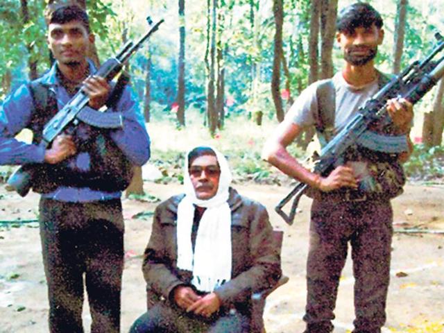 Maoist-leader-Arvindji-at-an-undisclosed-location-in-the-state-HT-File-Photo