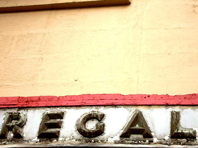 Art Deco lettering on Regal Cinema in Colaba. (HT photo/Sarit Ray)