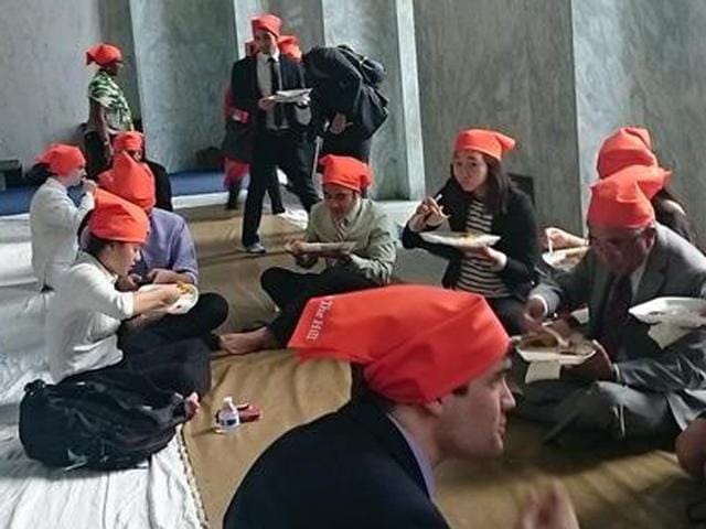 People-partaking-langar-at-Capitol-Hill-in-Washington-HT-Photo People-partaking-langar-at-Capitol-Hill-in-Washington-HT-Photo