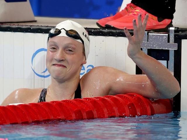 Katie-Ledecky-of-the-US-celebrates-after-setting-a-world-record-during-her-heat-in-the-women-s-1500m-at-the-Swimming-World-Championships-in-Kazan-Russia-on-August-3-2015-AP-Photo