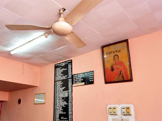 The coffee house offers a long list of south indian dishes. Ravi Kumar/HT