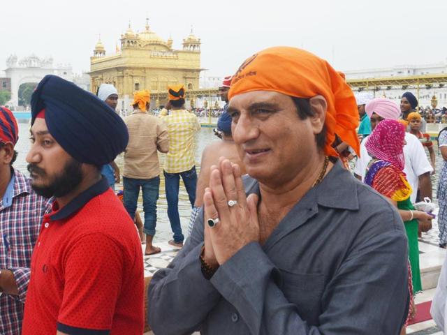 The actor, who has been recently in news for his uninviting comments against the BJP government, was on a private visit to Amritsar. Sameer Sehgal/HT