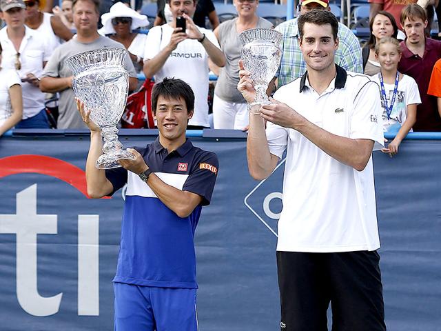 Nishikori Beats Isner To Claim Citi Open World No 4 Ranking Hindustan Times Kei nishikori (錦織 圭, nishikori kei, ɲiɕikoꜜɾi kei;