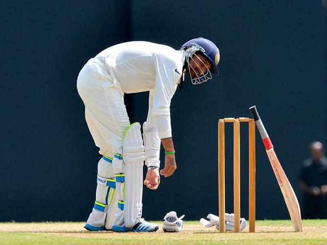 Singh gestures while batting on the final day of the warm-up match. (AFP Photo) Singh gestures while batting on the final day of the warm-up match. (AFP Photo)