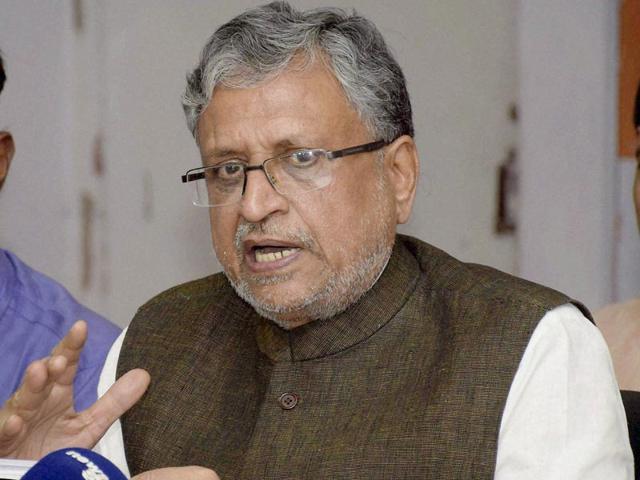 Sushil Kumar Modi became deputy CM in the Nitish Kumar government in 2005. He is one of the most probable candidates for the post of CM if the NDA comes to power. (PTI Photo)