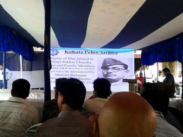 A combination of two close-up images of the declassified Netaji files. (Soumen Datta/HT Photo) A combination of two close-up images of the declassified Netaji files. (Soumen Datta/HT Photo)