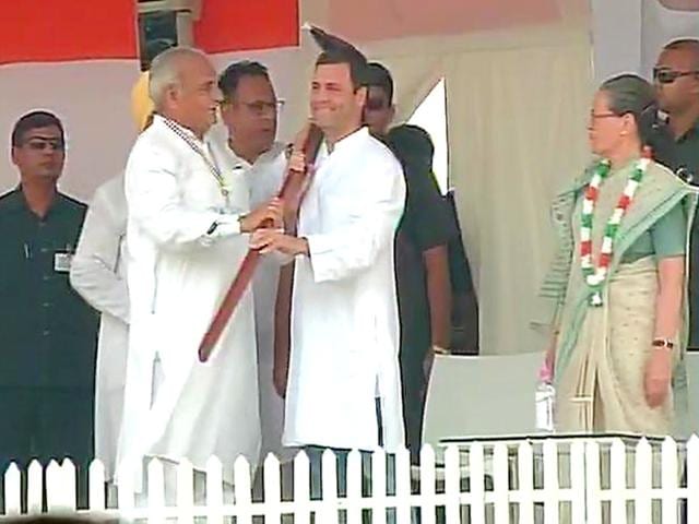Congress vice president Rahul Gandhi at 'Kisaan mazdoor samman rally' in Delhi. (ANI Photo) Congress vice president Rahul Gandhi at 'Kisaan mazdoor samman rally' in Delhi. (ANI Photo)