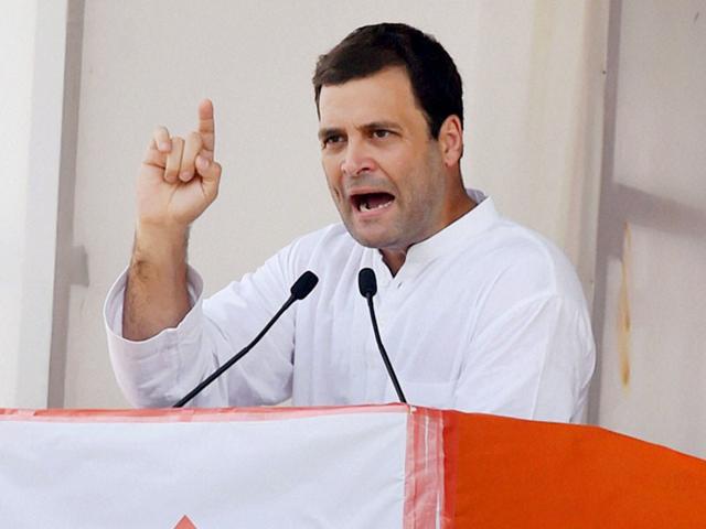 Rahul Gandhi listed all the promises that the PM Modi failed to keep and said he is being abused everywhere he goes. (PTI Photo)
