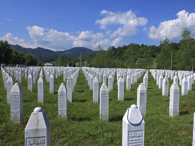 An aerial view of the Memorial Center in Potocari near Srebrenica. (Reuters Photo) An aerial view of the Memorial Center in Potocari near Srebrenica. (Reuters Photo)