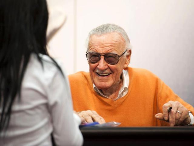 Comic book legend Stan Lee signs autographs at the Marvel booth. The fest will see special visits from many celebrities who come to promote their movies, video-games or television series. (AP Photo)