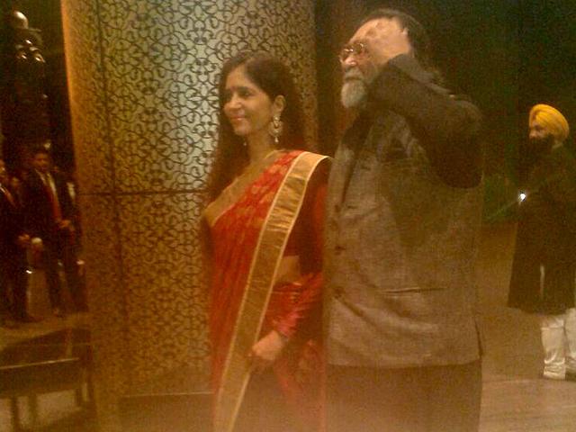 Prahlad Kakkar was among the early birds to arrive at the venue.