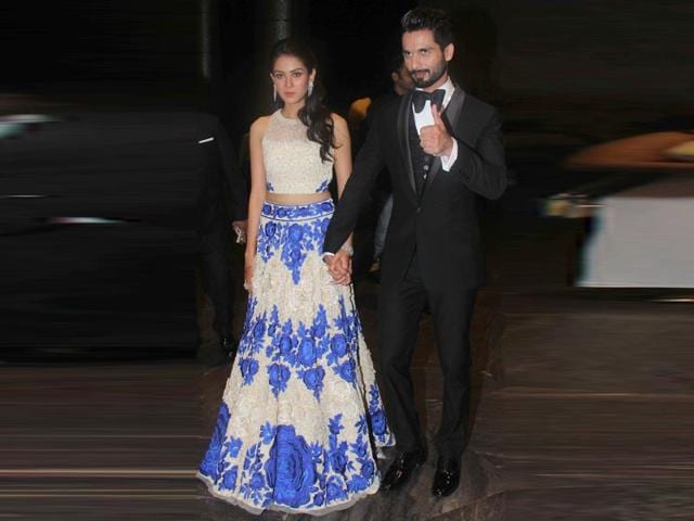 Shahid Kapoor and Mira Rajput's wedding was a quiet affair but their wedding reception at the Palladium Hotel in Lower Parel on Sunday July 12 saw the who's who of Bollywood in attendance. (All photos/Pramod Thakur) 