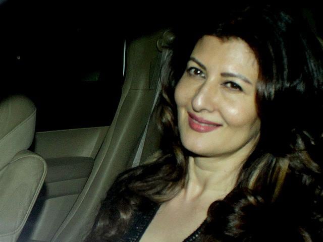 Salman's ex-girlfriend Sangeeta Bijlani looked pretty as ever at the screening. (HT photo/ Shakti Yadav)