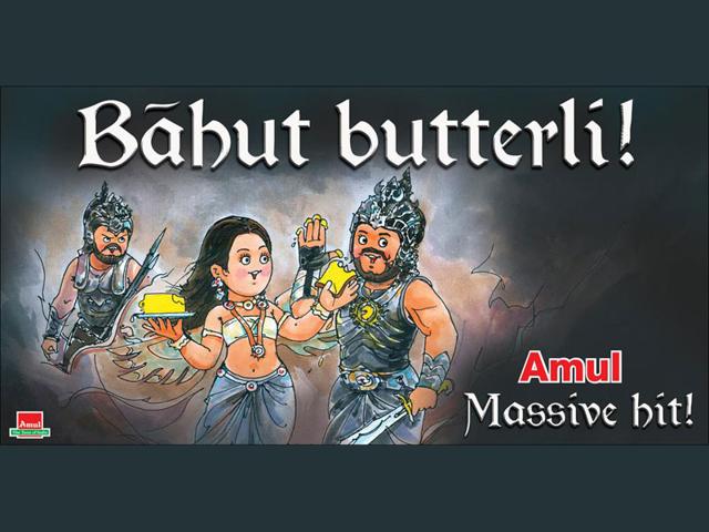 Amul's new ad 'Bahut Butterli!' celebrates the stupendous success of Baahubali. Amul's new ad 'Bahut Butterli!' celebrates the stupendous success of Baahubali.