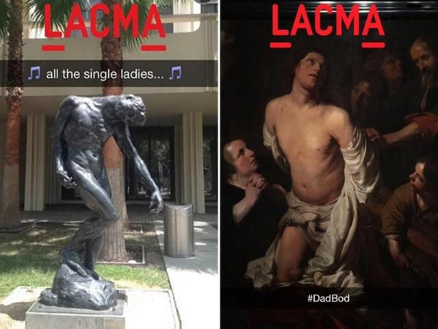 Two of the many 'snaps' sent out by the Los Angeles County Museum of Art. Two of the many 'snaps' sent out by the Los Angeles County Museum of Art.