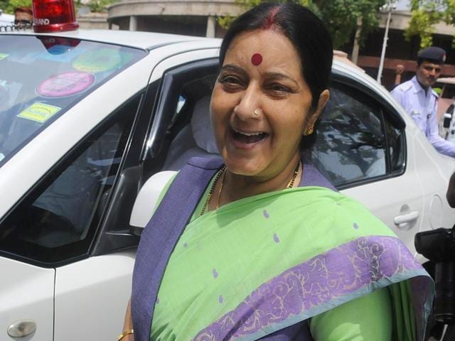 The Opposition has been demanding the resignation of external affairs minister Sushma Swaraj for allegedly helping ex-IPL boss Lalit Modi get travel documents. (Sushil Kumar/ Hindustan Times) The Opposition has been demanding the resignation of external affairs minister Sushma Swaraj for allegedly helping ex-IPL boss Lalit Modi get travel documents. (Sushil Kumar/ Hindustan Times)