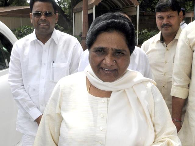 BSP Chief Mayawati arrive to attend Parliament monsoon session at Parliament House, in New Delhi, India on Wednesday, July 22, 2015 (Sonu Mehta/HT Photo)