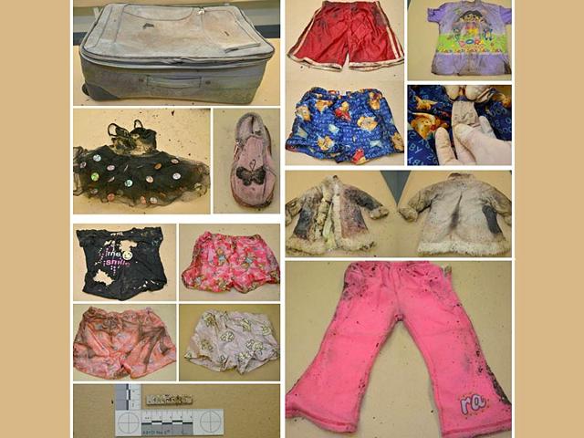 This undated handout received on July 24, 2015 from South Australia police shows a montage of photos showing a suitcase (top-L) which contained child's clothing and the bones of a child when it was found on July 14, 2015 in Wynarka, southeast of Adelaide. (AFP Photo) This undated handout received on July 24, 2015 from South Australia police shows a montage of photos showing a suitcase (top-L) which contained child's clothing and the bones of a child when it was found on July 14, 2015 in Wynarka, southeast of Adelaide. (AFP Photo)
