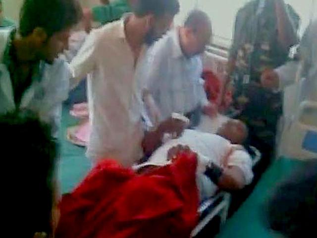 Six people, including security personnel and civilians were reportedly injured in the grenade blast in Anantnag district of Kashmir. (ANI Photo) Six people, including security personnel and civilians were reportedly injured in the grenade blast in Anantnag district of Kashmir. (ANI Photo)