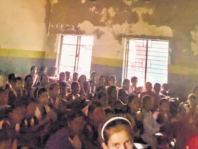 A classroom at the Government Girls Senior Secondary School near north west Delhi’s Shahbad Dairy. (File photo)
