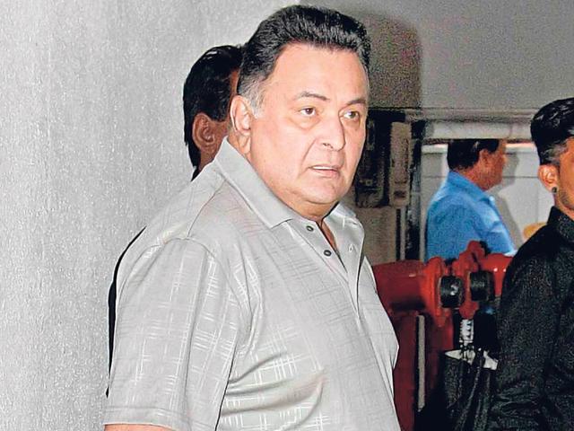 Rishi Kapoor spotted leaving a music company’s office in Mumbai. (Photos: Yogen Shah)