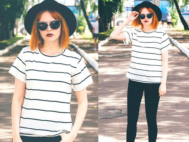 Think of a style, any style, and dare yourself to dress around a black and white horizontal thin black and white stripped top. It'll work. Think of a style, any style, and dare yourself to dress around a black and white horizontal thin black and white stripped top. It'll work.